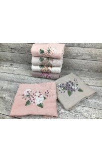 Полотенце EFOR ELIT 6 шт хлопок (70*140) модель букет сирени