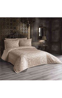 Покрывало EFOR Pique Bedspread SEZEN (240*260) с наволочками бежевый BEJ