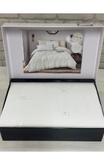 КПБ EFOR COTTONI с гипюром "цветная роза" (АА-01), евро