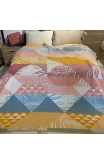 Плед Saheser в ассортименте евро пудра-горчичный