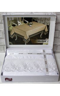 Скатерть EFOR MELISA 160*220 прямоугольная белый BEYAZ Скатерть EFOR MELISA 160*220 прямоугольная белый BEYAZ