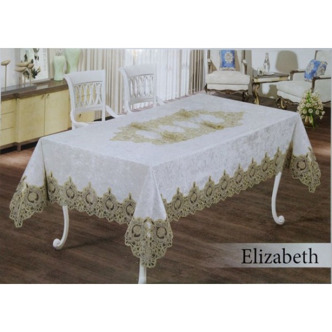 Скатерть EFOR ELIZABETH 160*220 прямоугольная крем