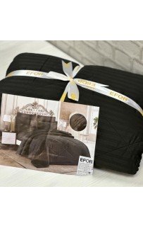 КПБ EFOR SATIN SIYAH с одеялом черный евро