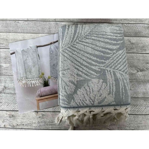 Пляжное полотенце пештемаль 100% хлопок Filipin синий (90*170)