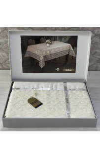 Скатерть EFOR SULTAN 160*300 прямоугольная кремовый KREM
