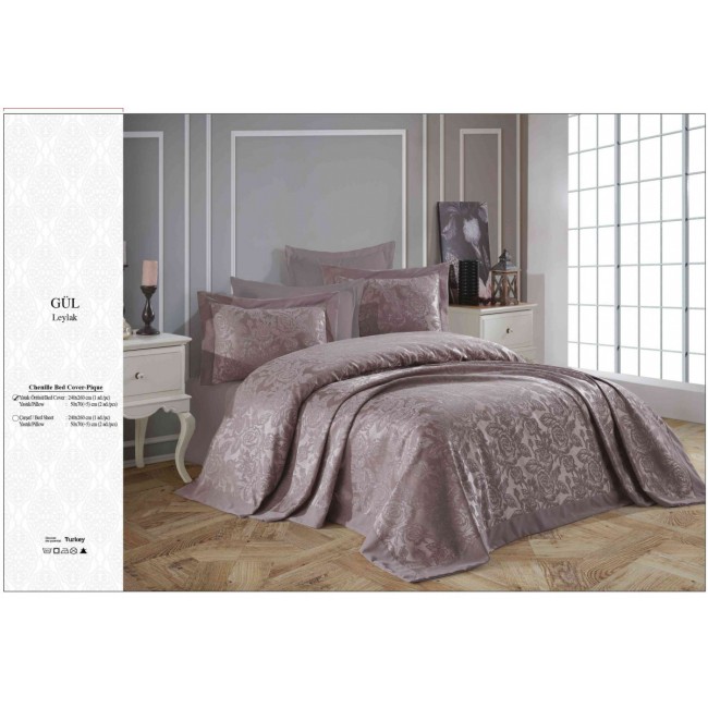 Покрывало EFOR (Gardines) с наволочками GUL 240*260 LEYLAK Покрывало EFOR (Gardines) с наволочками GUL 240*260 LEYLAK