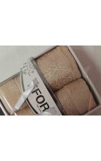 Набор полотенец EFOR PREMIUM (2 шт) бамбук (50*90/70*140) бежевый Набор полотенец EFOR PREMIUM (2 шт) бамбук (50*90/70*140) бежевый