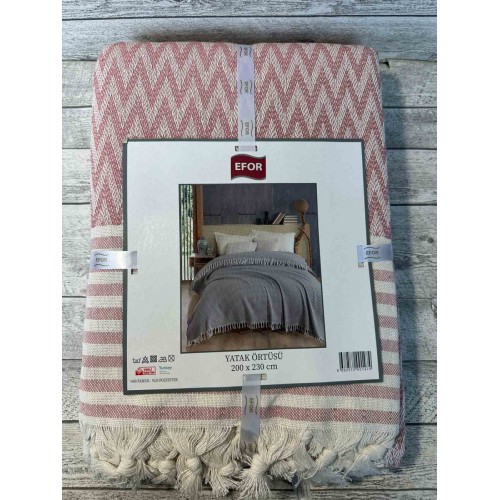 Покрывало EFOR ZIGZAG (200*230) бордовый