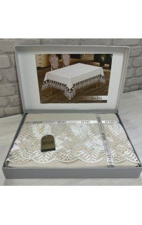 Скатерть EFOR RODYA GARDENYA 160*300 прямоугольная капучино S.KAHVE Скатерть EFOR RODYA GARDENYA 160*300 прямоугольная капучино S.KAHVE