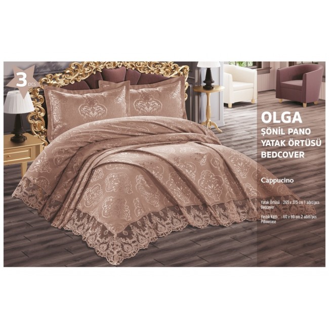 Покрывало EFOR с наволочками OLGA (265*275) капучино CAPI