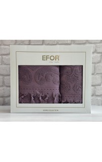Набор полотенец EFOR из 2-х предметов (50*90.70*140) модель VASE NEW COTTONI (сирень) MOR