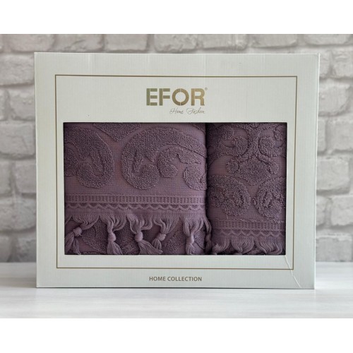 Набор полотенец EFOR из 2-х предметов (50*90.70*140) модель VASE NEW COTTONI (сирень) MOR