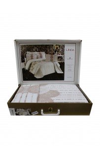 Покрывало EFOR гобеленовое двухстороннее LINDA (250*260) бежевый BEJ