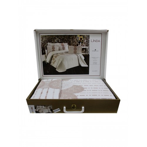 Покрывало EFOR гобеленовое двухстороннее LINDA (250*260) бежевый BEJ