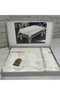 Скатерть EFOR ASLI GARDENYA 160*220 прямоугольная кремовый KREM