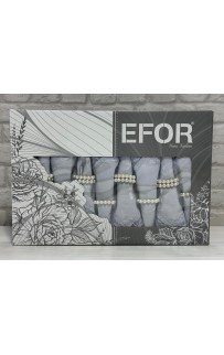 Скатерть EFOR KDK SET 160*220 8 салфеток- серый GRI