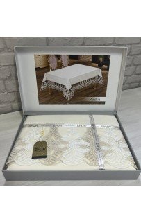 Скатерть EFOR RODYA GARDENYA 160*220 прямоугольная кремовый KREM