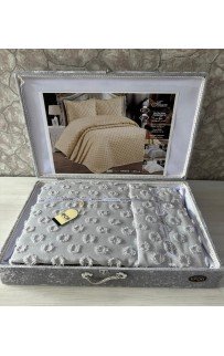 Покрывало EFOR в сундучке AHSEN 240*260 с наволочками (50*70) серый (GRI)