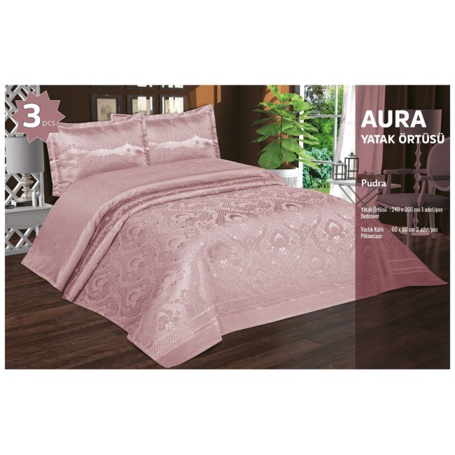 Покрывало EFOR с наволочками Aura (240*260) пудровый