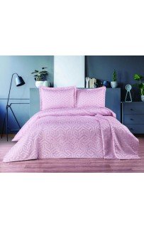 Покрывало ECOSSE LINEA 3 предм. (240*250) светло-розовый PUDRA