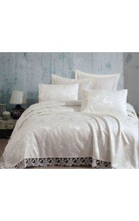 Покрывало EFOR (Gardines) с наволочками HELEN 240*260 кремовый KREM