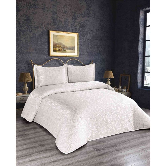 Покрывало EFOR Pique Bedspread NISA (240*260) с наволочками кремовый KREM