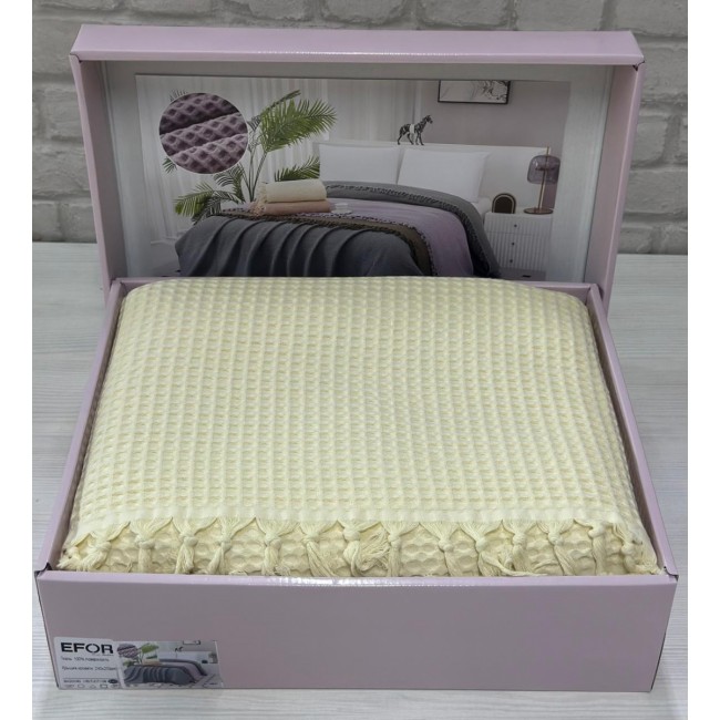 Покрывало вафельное EFOR 240*270 (АВ-05), крем