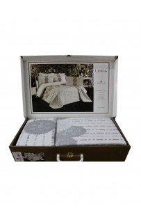 Покрывало EFOR гобеленовое двухстороннее LINDA (250*260) серый GRI