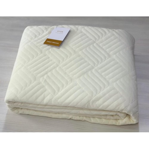 Покрывало COVERLET ПВХ велюр (220*240) кремовый KREM