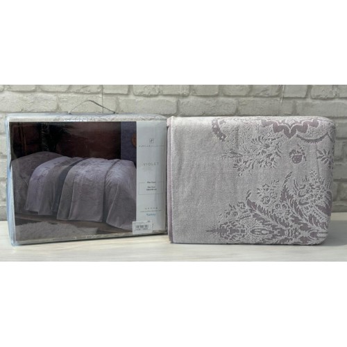 Покрывало PUPILLA VIOLET 180*240 махра/жаккард (хлопок) сухая роза GULKURUSU