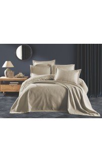 Покрывало EFOR (Gardines) с наволочками FLORANSA (240*260) бежевый BEJ