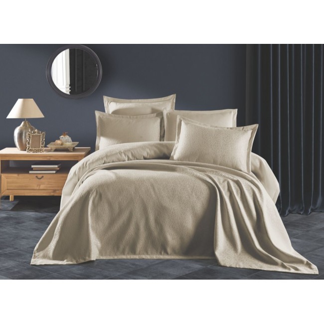 Покрывало EFOR (Gardines) с наволочками FLORANSA (240*260) бежевый BEJ