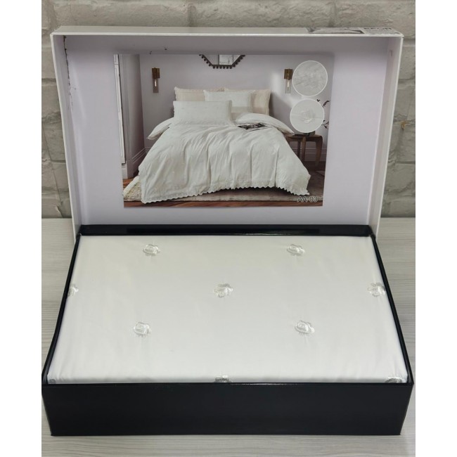 КПБ EFOR COTTONI с гипюром "роза" (АА-03), евро