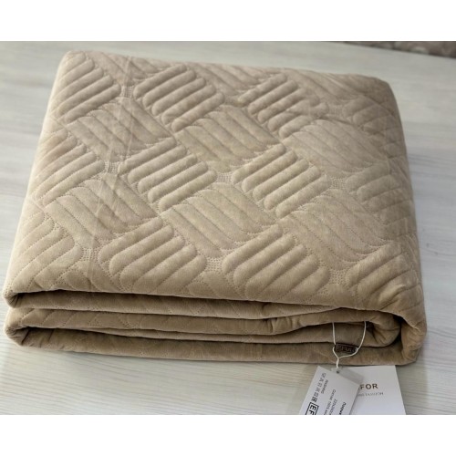 Покрывало COVERLET ПВХ велюр (220*240) бежевый BEJ