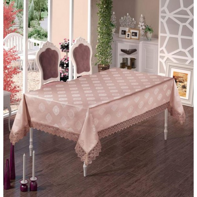 Скатерть EFOR AHENK 160*350 прямоугольная пудровый