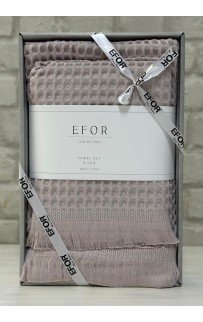 Набор вафельных полотенец EFOR из 2-х предметов (50*90 и 70*140) WAFFLE сиреневый LEYLAK коробка