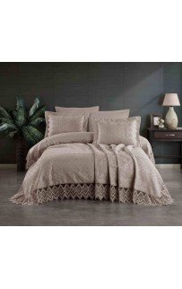 Покрывало EFOR Pique Bedspread NEVA (240*260) с наволочками темно-кремовый TAS