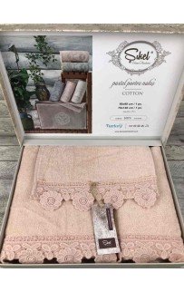 Набор полотенец SIKEL из 3-х предметов (30*50, 50*90 и 70*140) PAPATYA SOMON персик