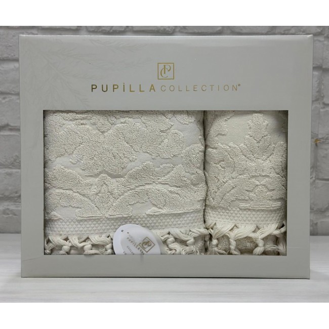 Набор полотенец Pupilla ELIZ хлопок (2 шт) (50*90,70*140) бежевый Набор полотенец Pupilla ELIZ хлопок (2 шт) (50*90,70*140) бежевый