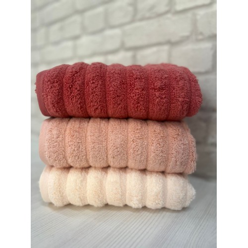 Полотенце LUZZ TRACY (50*90) 3 шт персиковый KEREMIT
