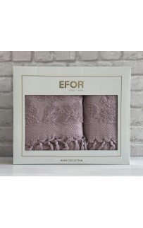 Набор полотенец EFOR из 2-х предметов (50*90.70*140) модель LILYUM NEW COTTONI (лиловый) LILA