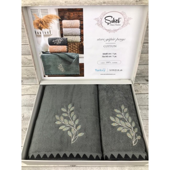 Набор полотенец SIKEL из 2-х предметов (50*90 и 70*140) FILIZ YESIL зеленый