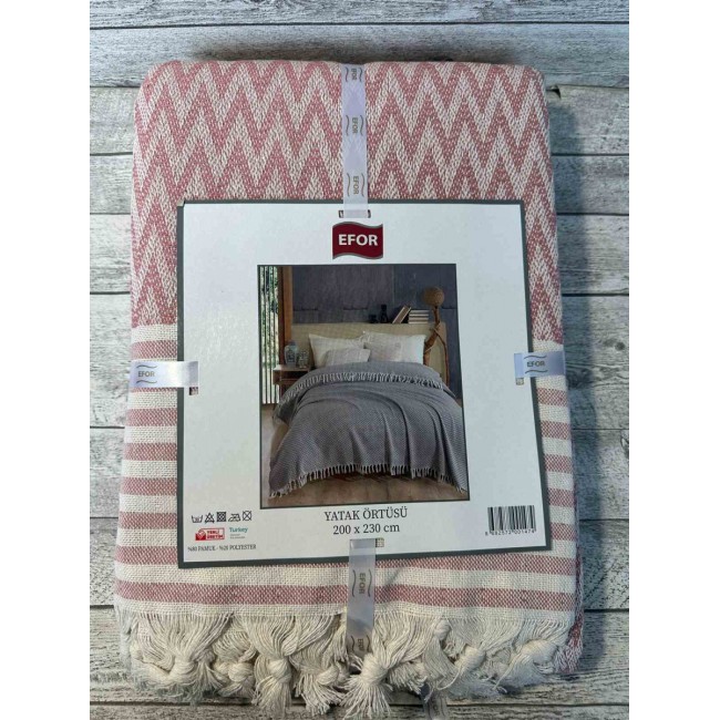 Покрывало EFOR ZIGZAG (200*230) бордовый