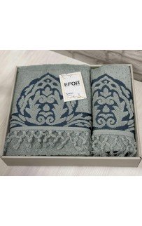 Набро полотенец EFOR из 2-х предметов (50*90.70*140) модель ALLADIN (темно-синий) K.MAVI