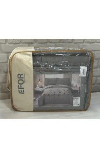 КПБ EFOR SATIN Эмилия (№3 РОЗА) с одеялом с вышивкой GRY серый евро КПБ EFOR SATIN Эмилия (№3 РОЗА) с одеялом с вышивкой GRY серый евро