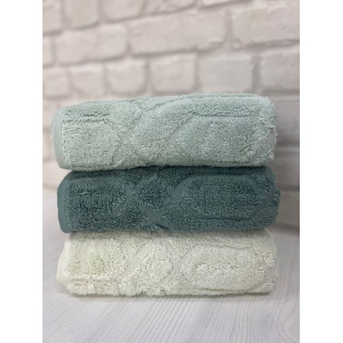 Полотенце LUZZ DIANA (50*90) 3 шт зелёный