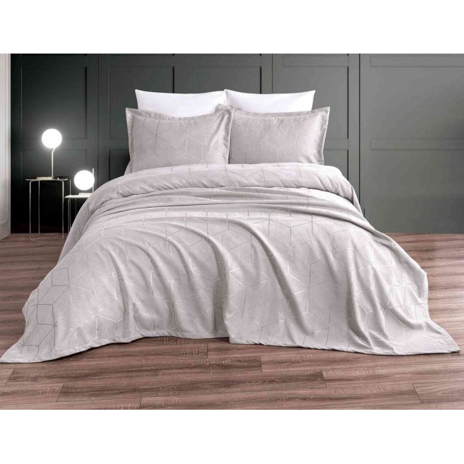 Покрывало EFOR Pique Bedspread FERDA (240*260) с наволочками кремовый KREM