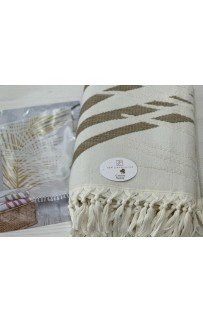 Пляжное полотенце пештемаль 100% хлопок Palmiye зеленый (90*170)