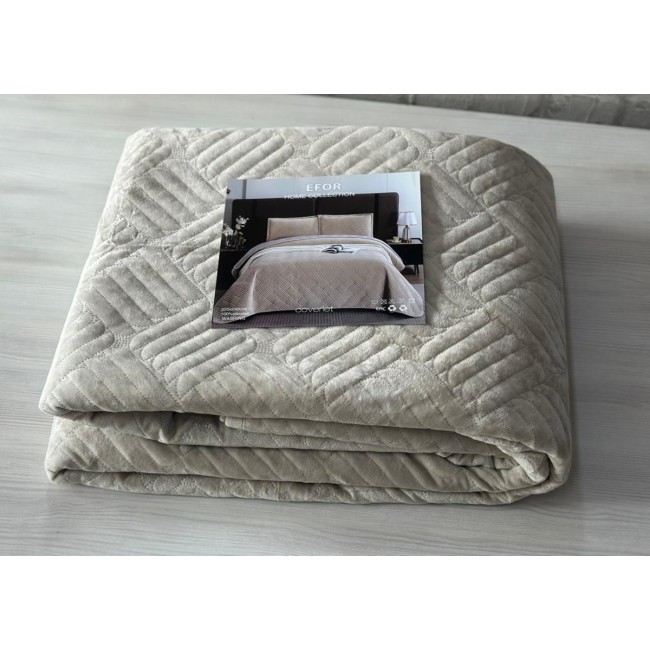 Покрывало COVERLET ПВХ велюр (220*240) светло бежевый A BEJ