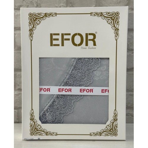 Скатерть EFOR 160x220 ОВАЛ KDK серый GRI